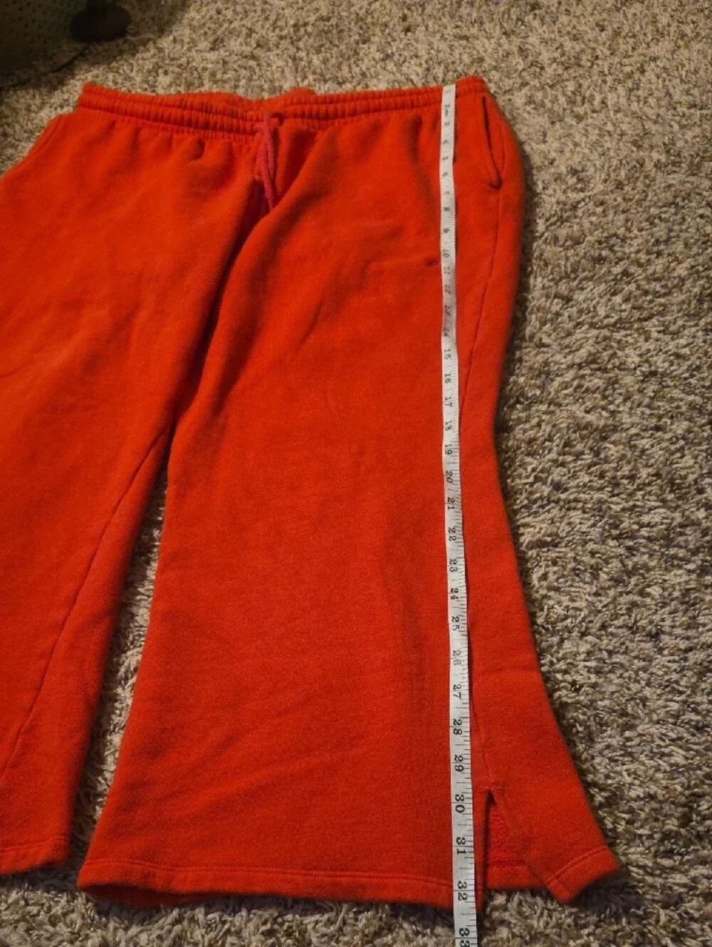 PINK Victoria's Secret Bright Red Set- Hoodie And Sweatpants Size Large Short